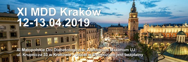 XI Maopolskie Dni Diabetologiczne 12-13.04.2019 w Krakowie